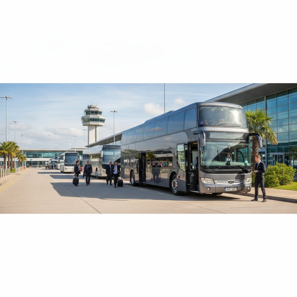 Home — executive coach meeting a group at Luton Airport
